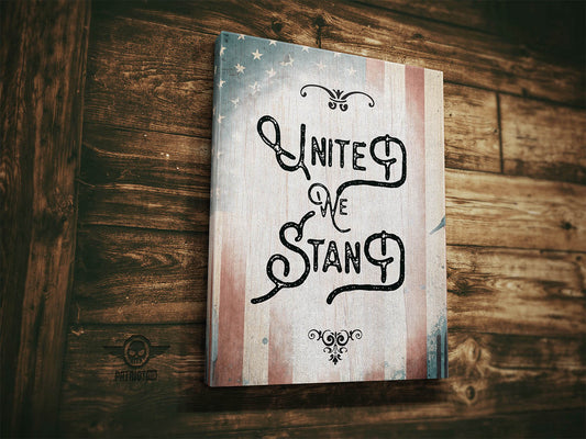 United We Stand American Flag Canvas