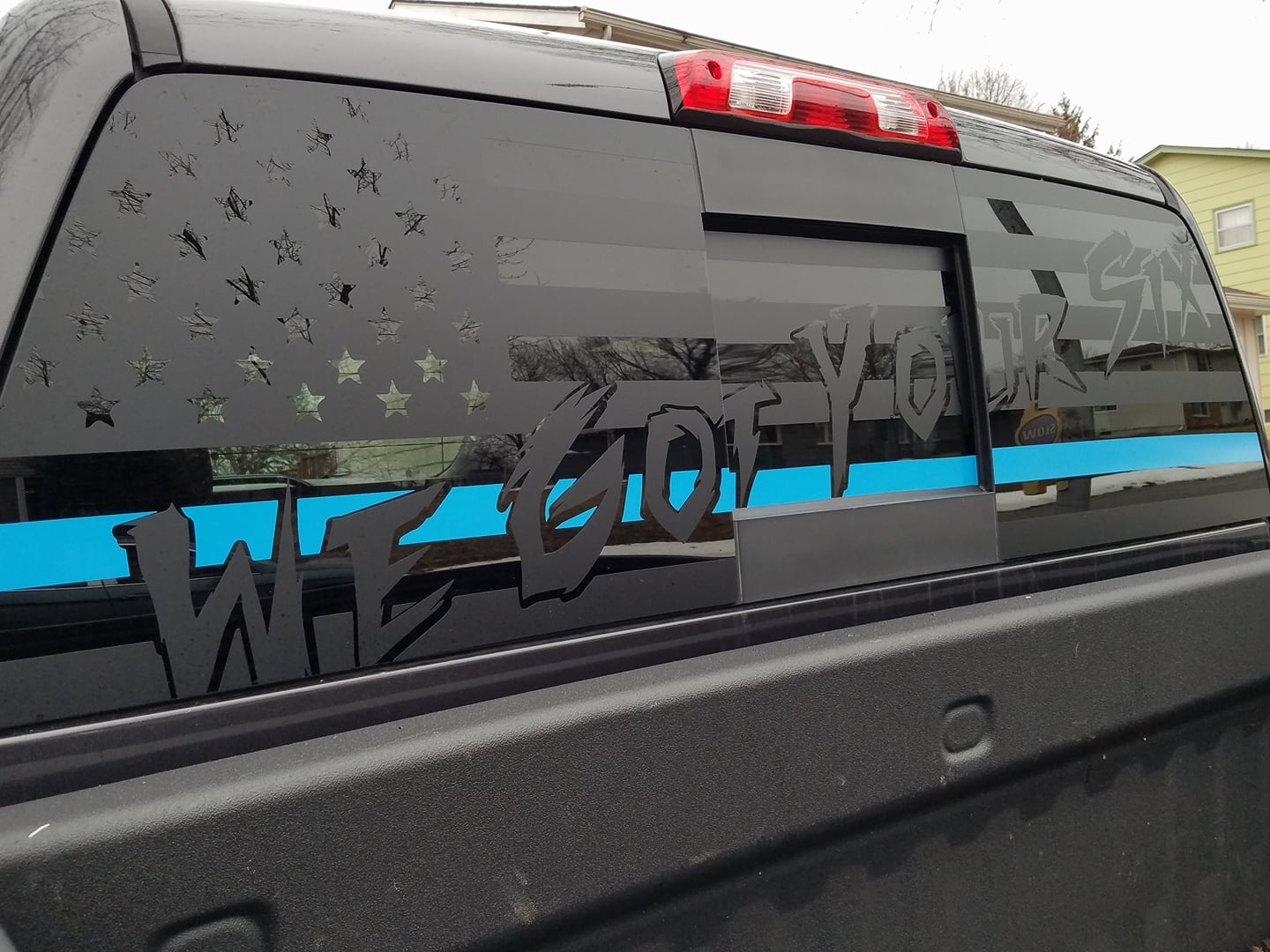 We Got Your Six w/Line - Smaller Back Window Version (Car/SUV)