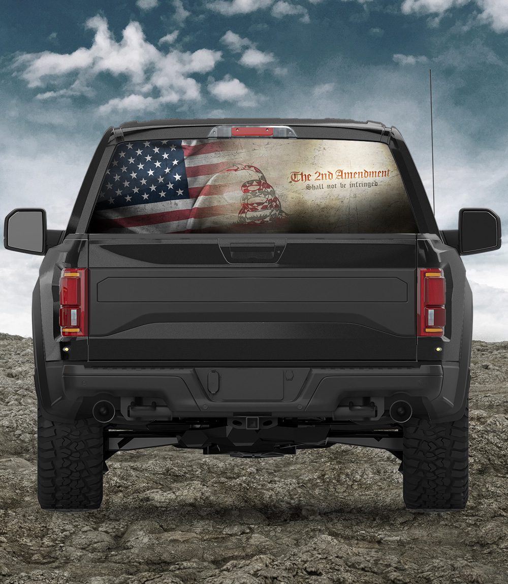 2nd Amendment - American Flag Back Window Decal