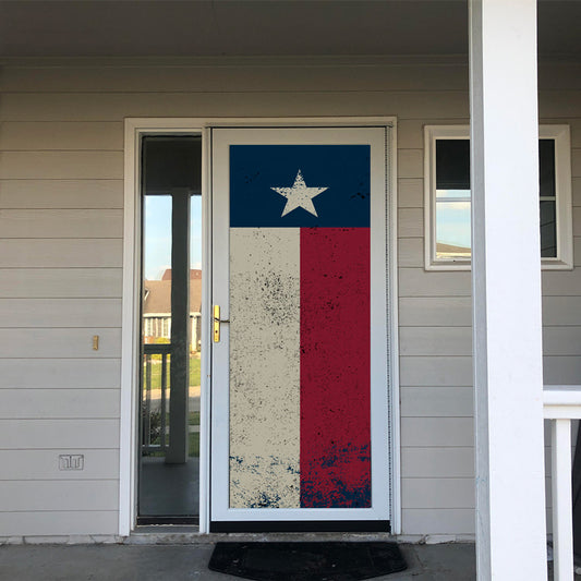 Texas Flag Distressed - Storm Door Decal