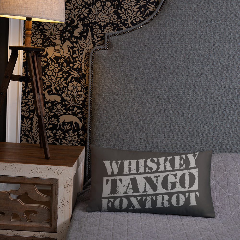 Whisky Tango Foxtrot Pillow