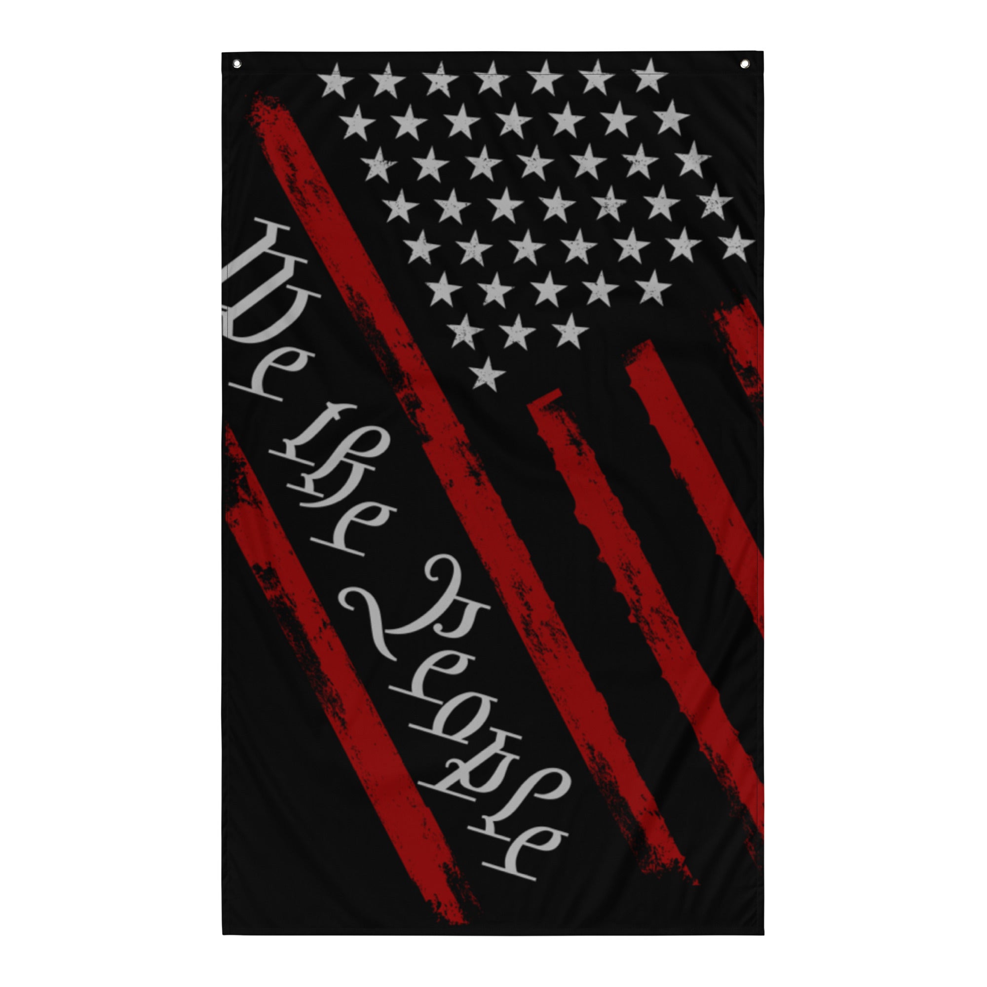 Slanted We The People Wall Flag