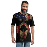 Patriotic Liberty Skull All-Over Men's T-shirt