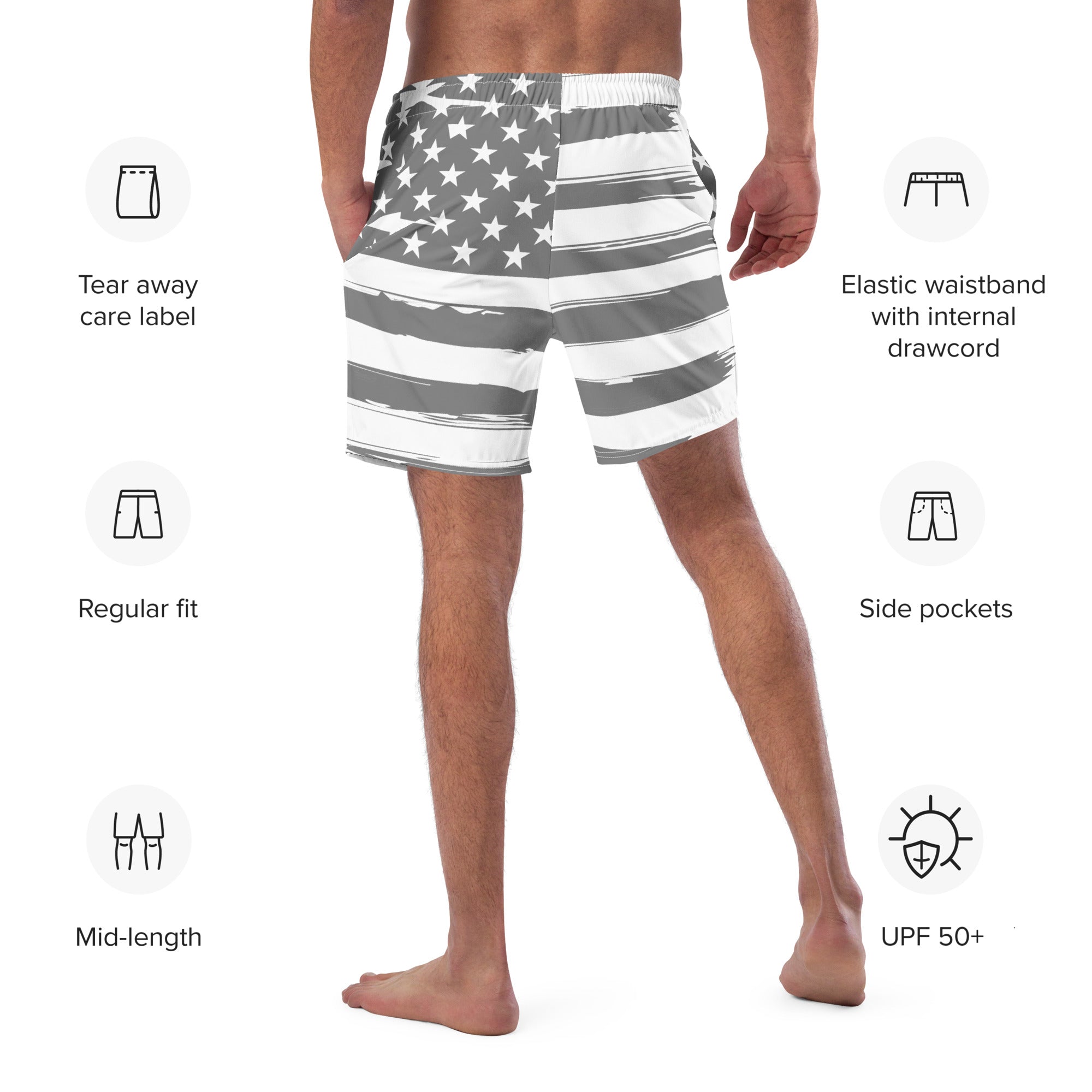 American Flag Men's Swim Trunks