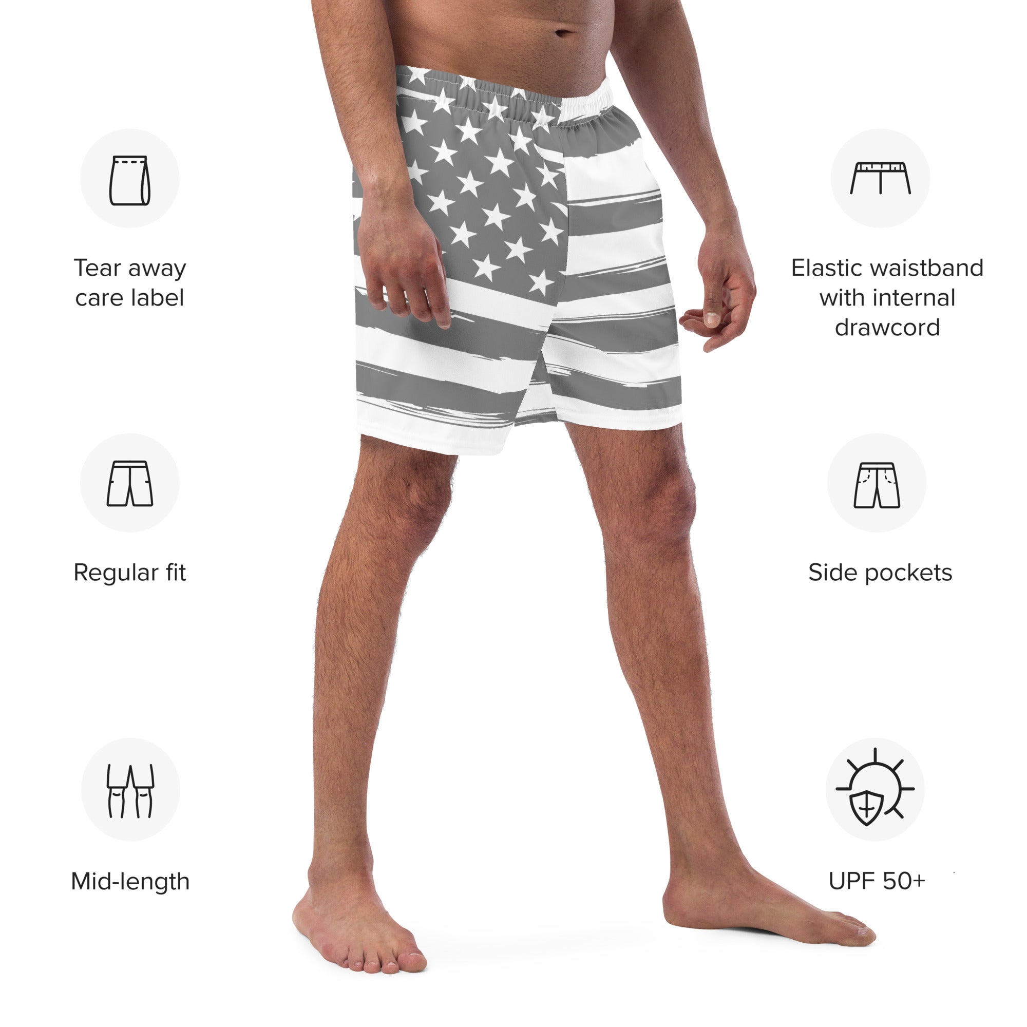 American Flag Men's Swim Trunks