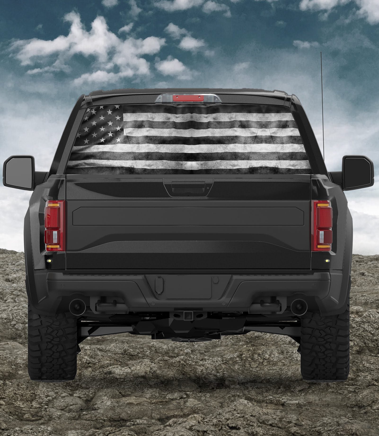 Ol' Glory American Flag Decal (B/W OR COLOR)