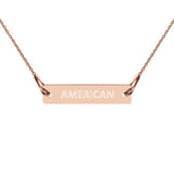 Patriotic Engraved Chain Necklace