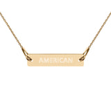 Patriotic Engraved Chain Necklace