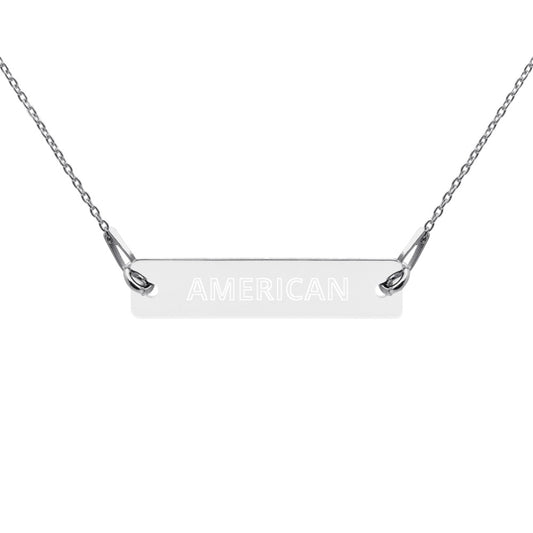 Patriotic Engraved Chain Necklace