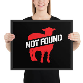 No Sheep in This House - Sheep Not Found Framed Poster