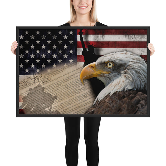 United States Mashup Framed Poster (Various Sizes)