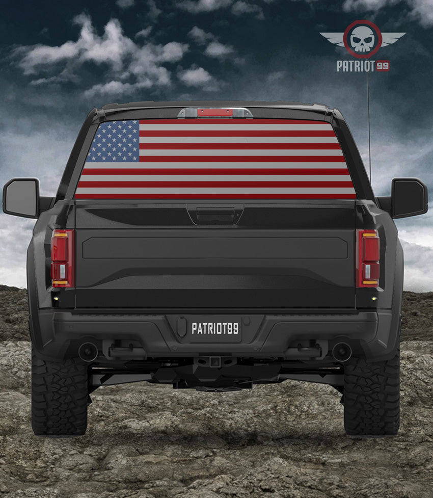 American Flag - Perforated Decal