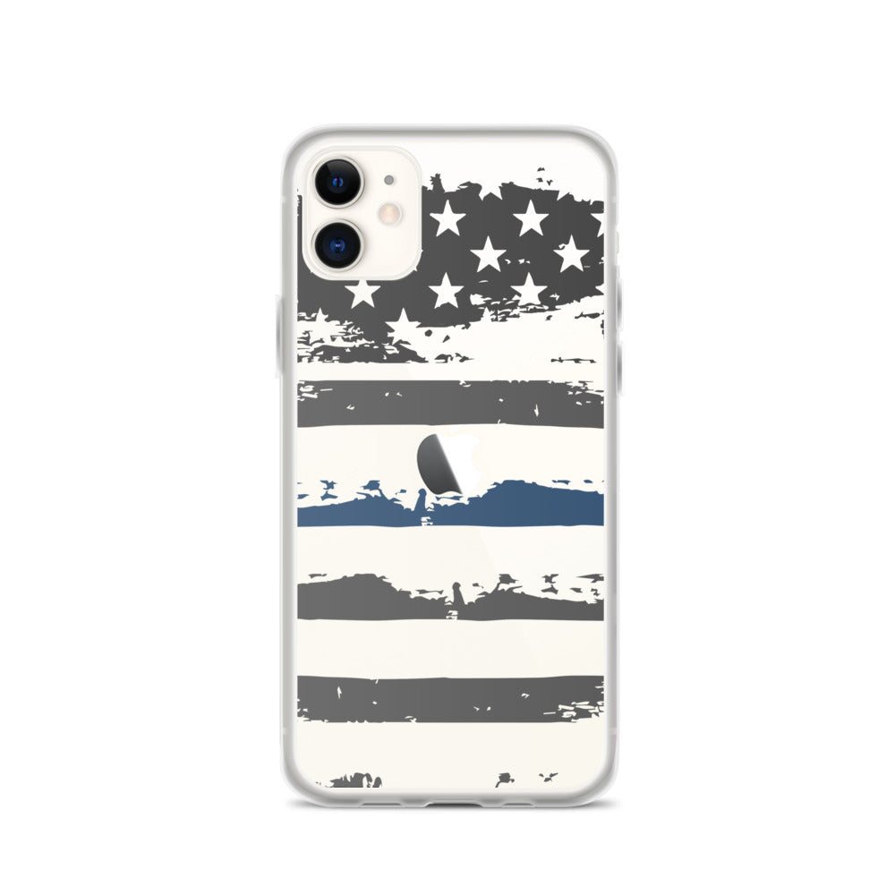 Thin Blue Line Themed iPhone Case