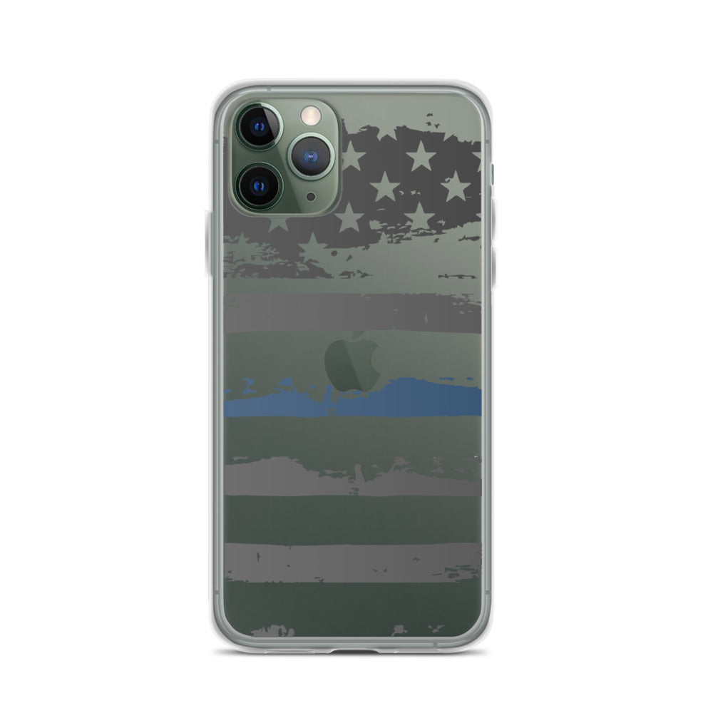 Thin Blue Line Themed iPhone Case