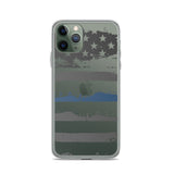 Thin Blue Line Themed iPhone Case