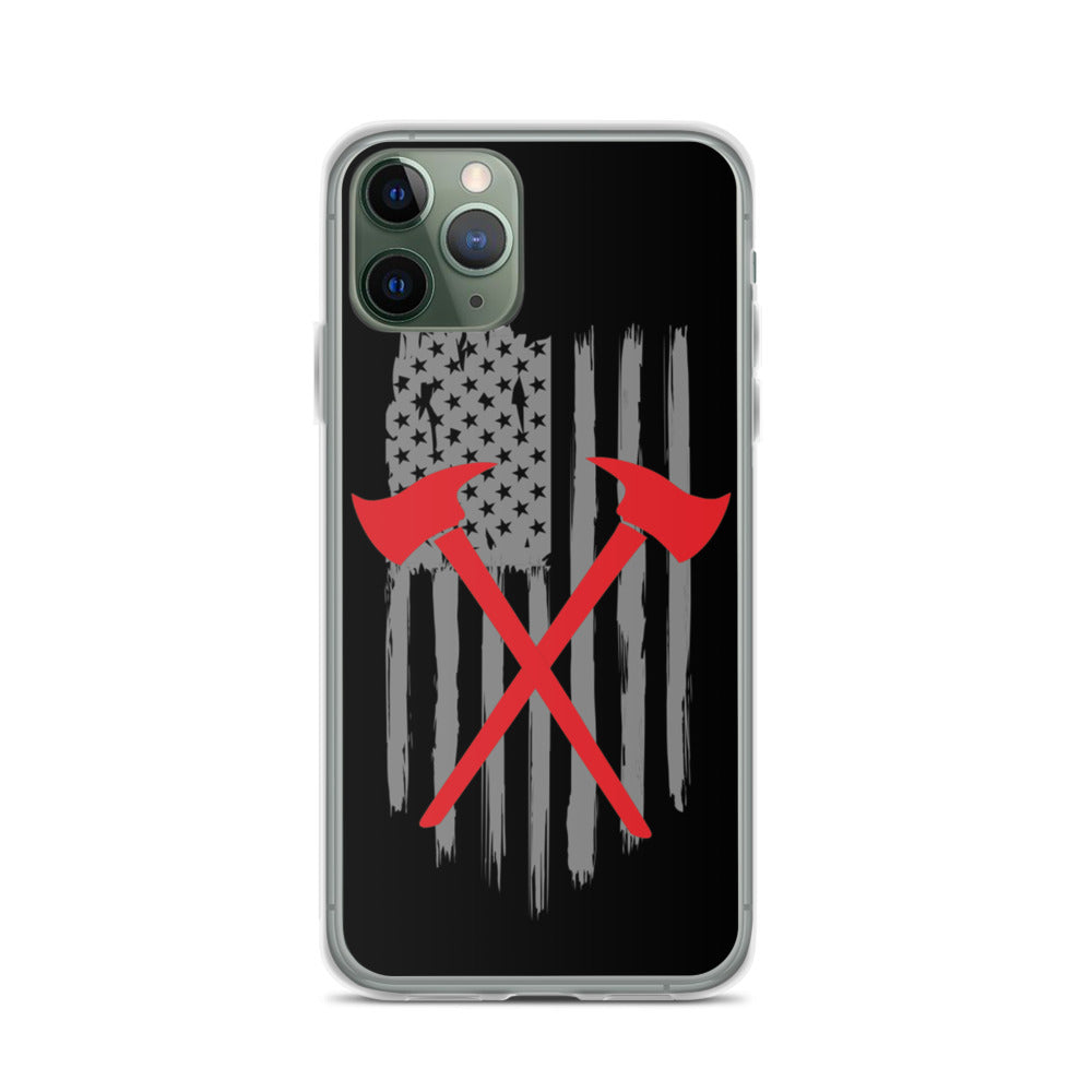 Firefighter American Flag iPhone Case