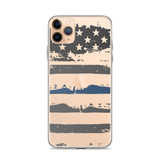 Thin Blue Line Themed iPhone Case