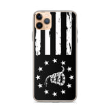 Black and White Gadsden Inspired iPhone Case