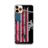 American Flag Lineworker iPhone Case