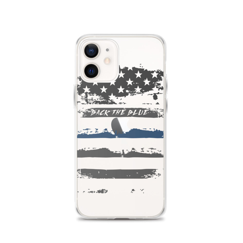 Back The Blue Clear iPhone Case