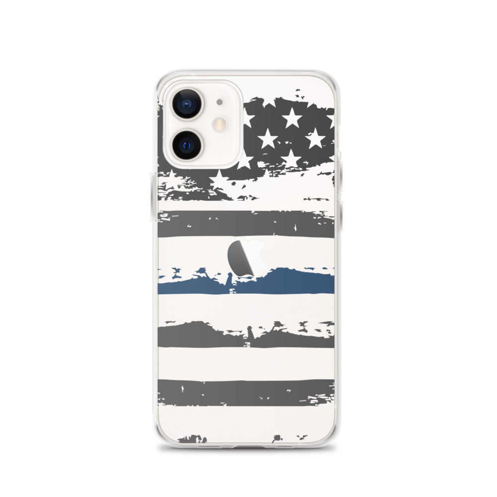 Thin Blue Line Themed iPhone Case