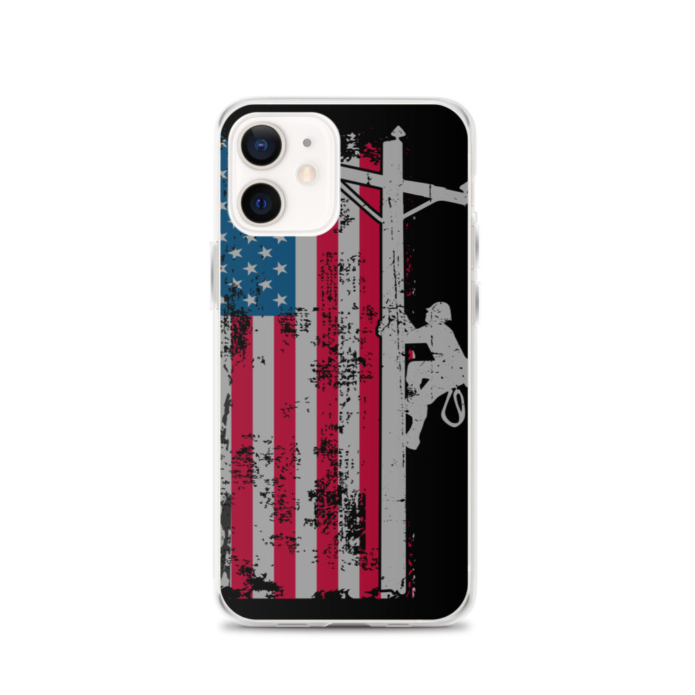 American Flag Lineworker iPhone Case