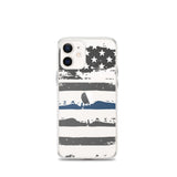 Thin Blue Line Themed iPhone Case