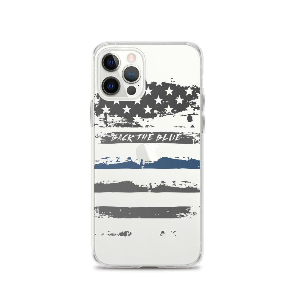 Back The Blue Clear iPhone Case