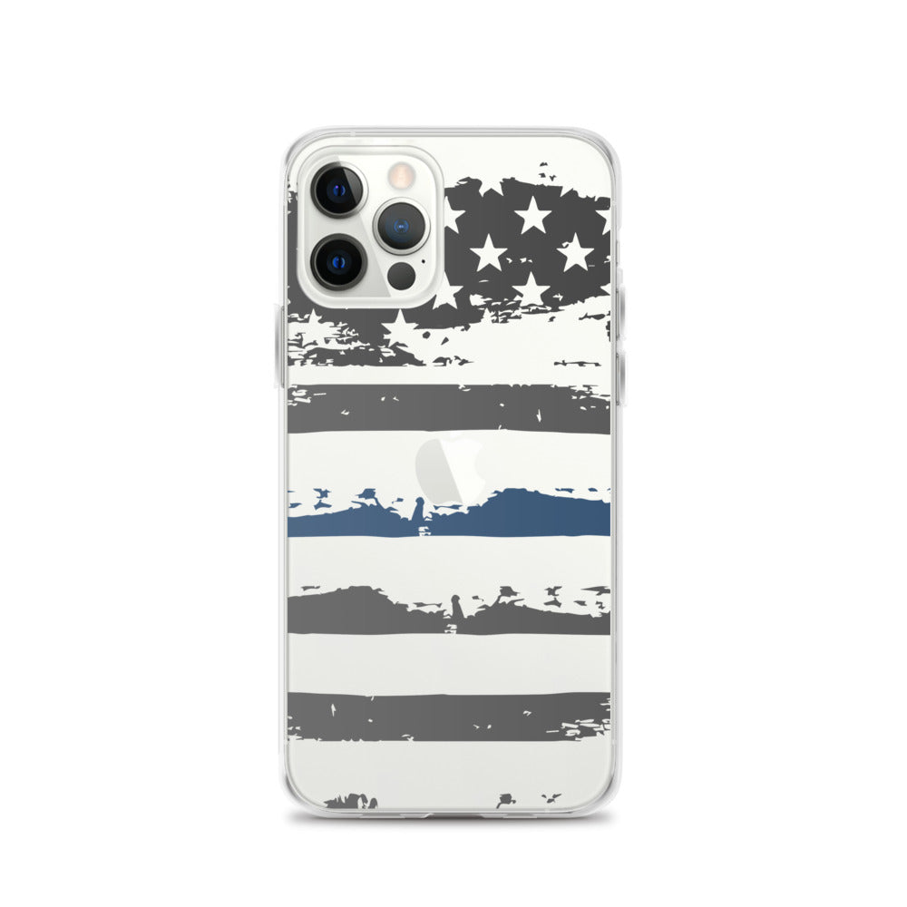 Thin Blue Line Themed iPhone Case