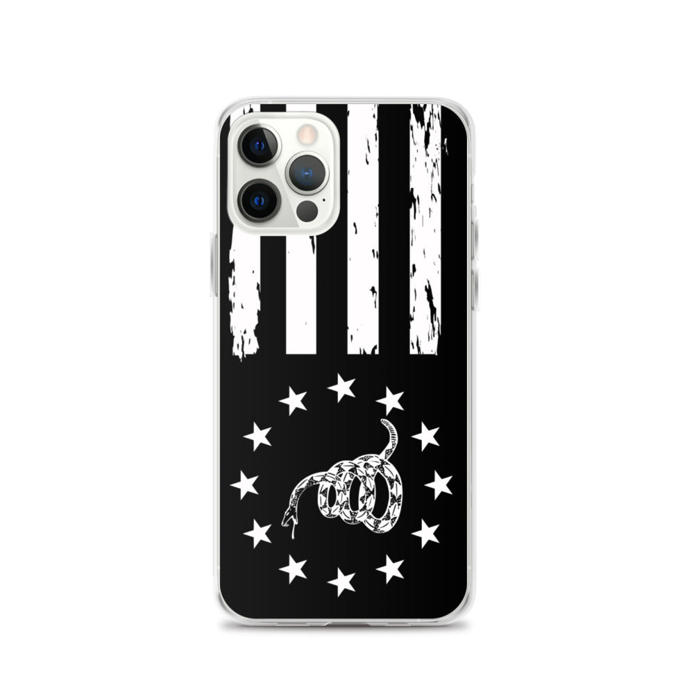 Black and White Gadsden Inspired iPhone Case