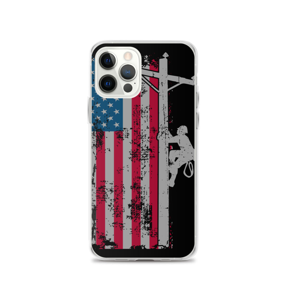 American Flag Lineworker iPhone Case