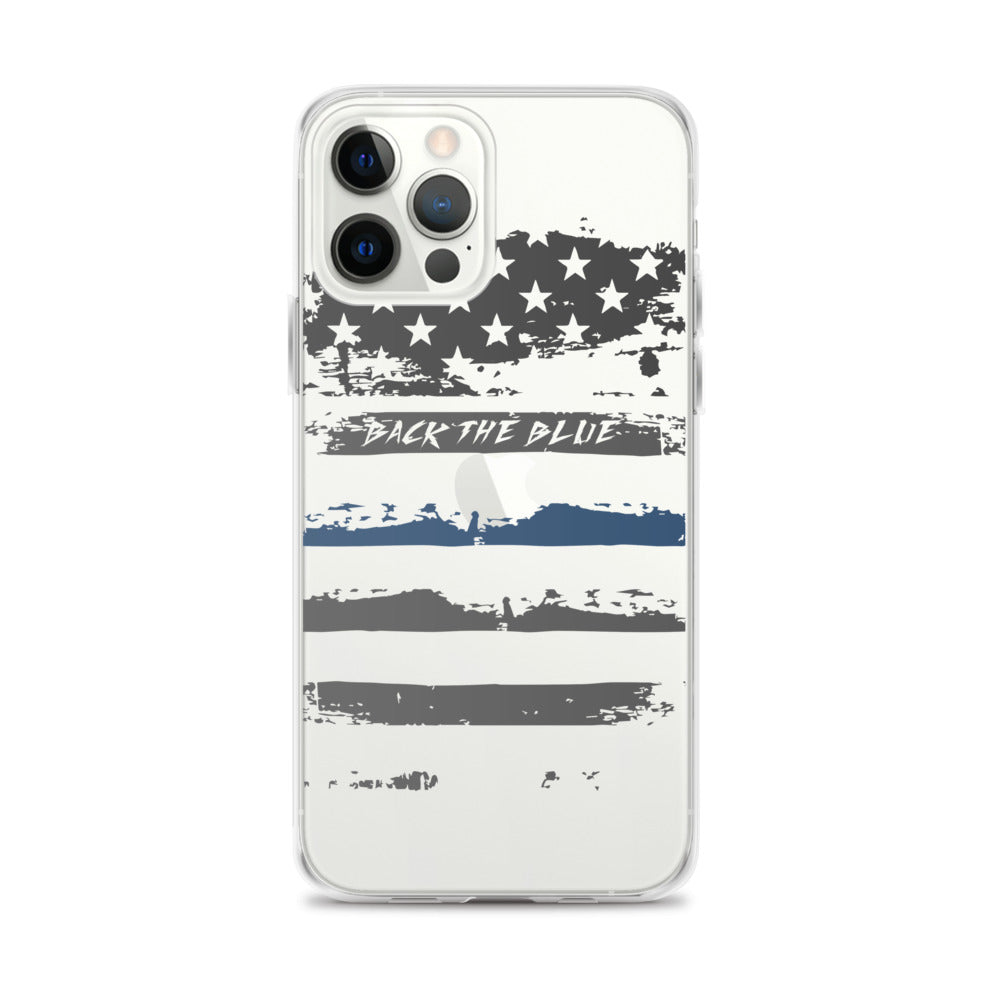 Back The Blue Clear iPhone Case