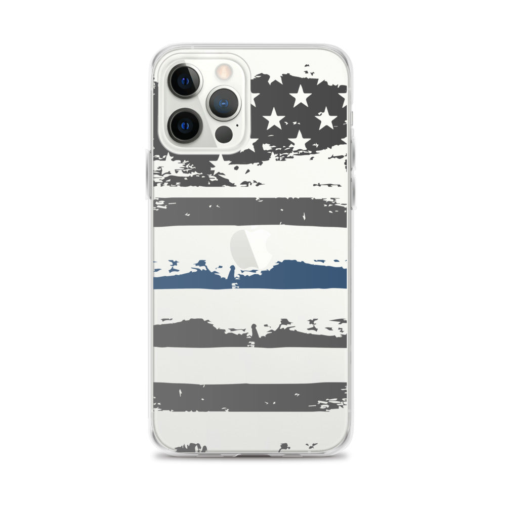 Thin Blue Line Themed iPhone Case