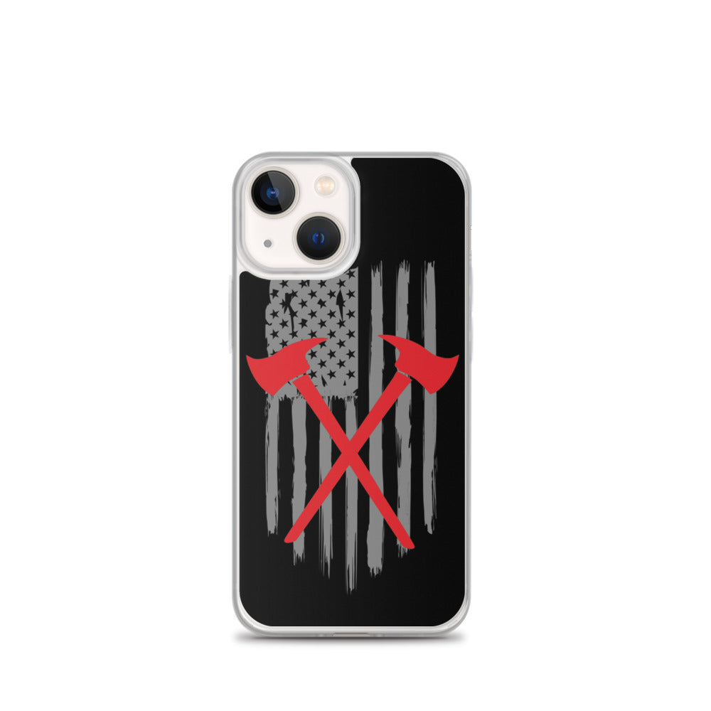 Firefighter American Flag iPhone Case