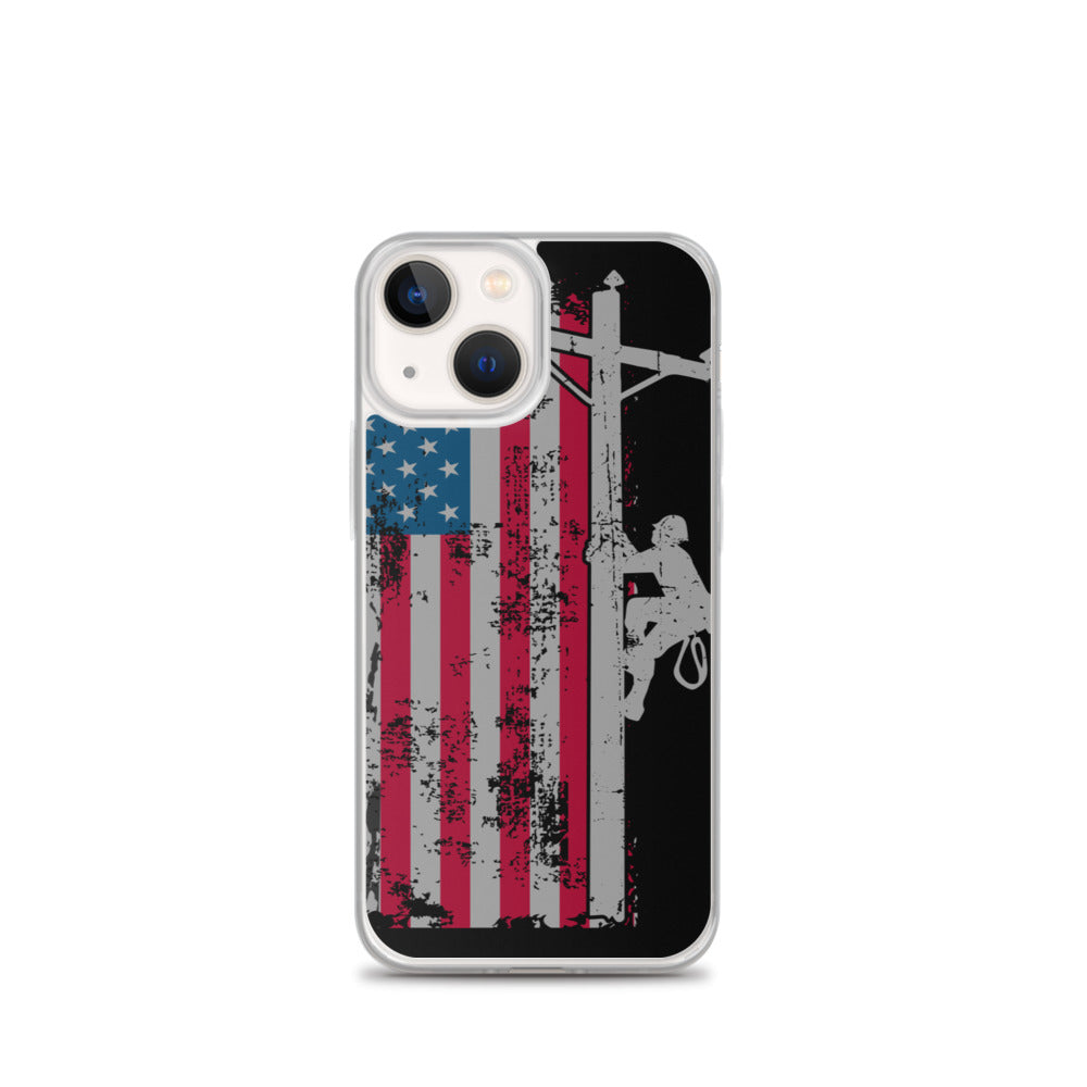 American Flag Lineworker iPhone Case