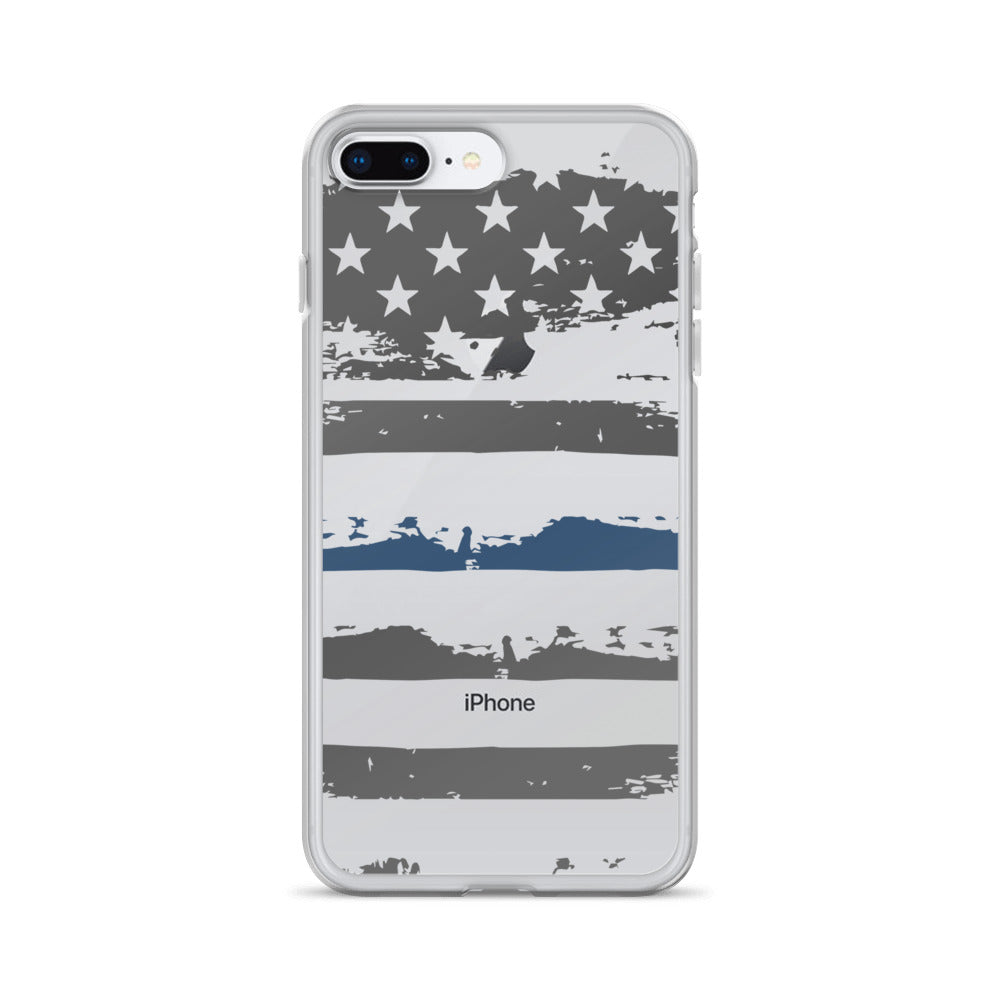 Thin Blue Line Themed iPhone Case