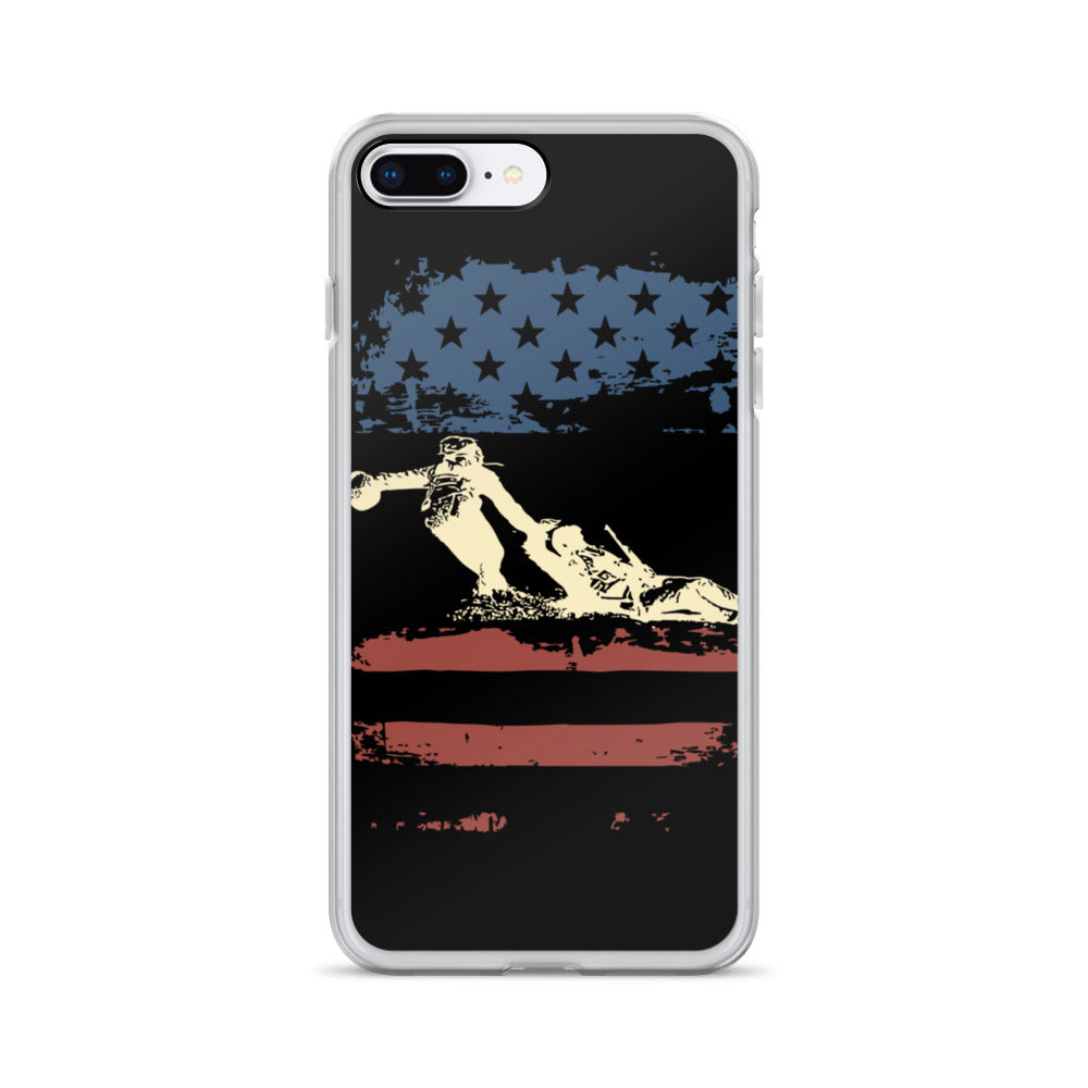 Worn Fallen Soldier Flag iPhone Case