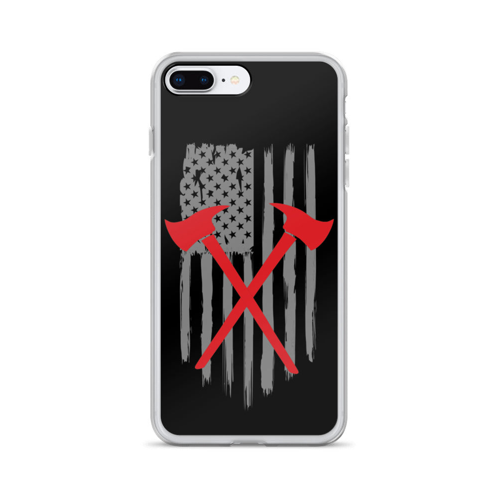 Firefighter American Flag iPhone Case