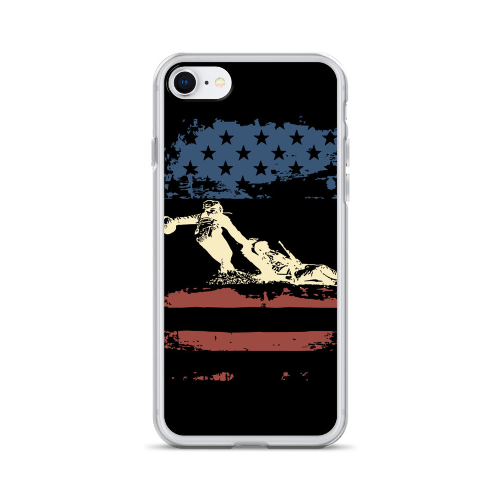 Worn Fallen Soldier Flag iPhone Case