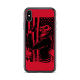 Flexin' Skull American Flag iPhone Case