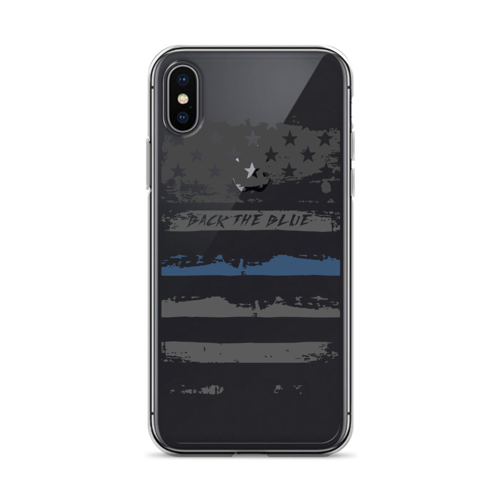 Back The Blue Clear iPhone Case