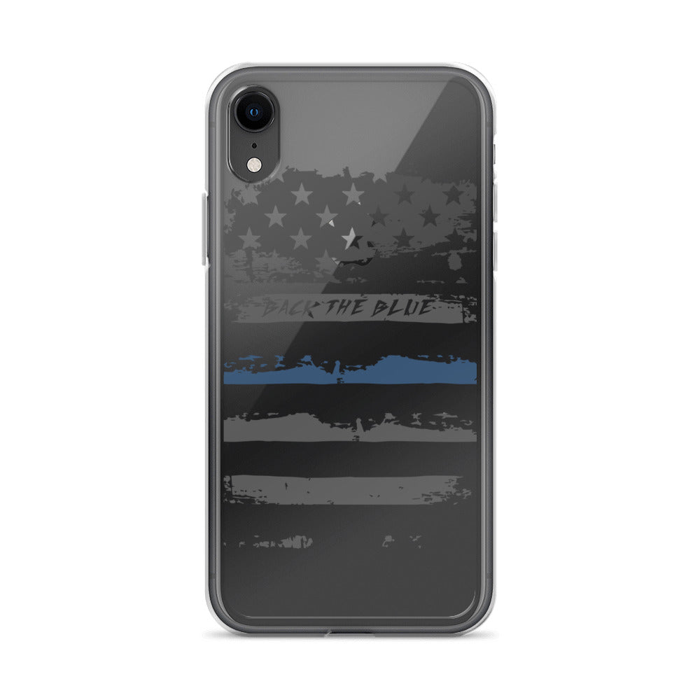 Back The Blue Clear iPhone Case