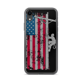 American Flag Lineworker iPhone Case