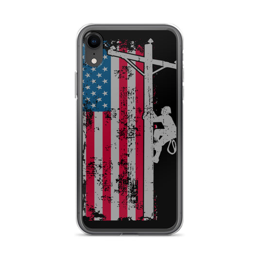 American Flag Lineworker iPhone Case
