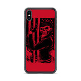 Flexin' Skull American Flag iPhone Case