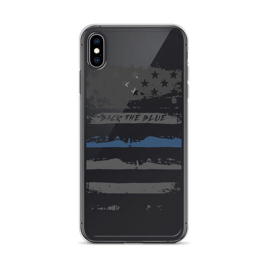 Back The Blue Clear iPhone Case