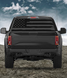 Worn American Flag - Perforated Decal