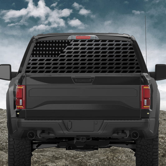 American Flag - ParaTread Truck Back Window Perforated Decal