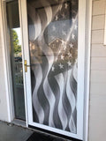 Draped American Flag - Storm Door Decal