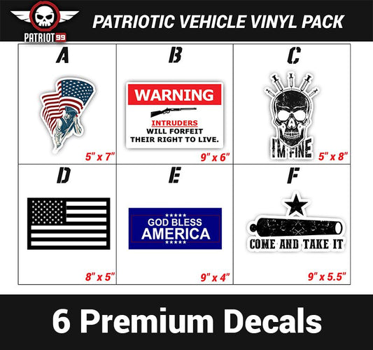 Patriotic Vehicle Vinyl Pack #1